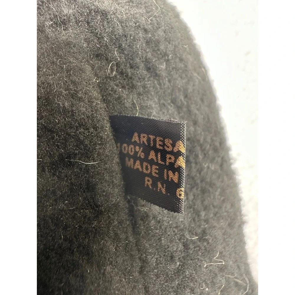 Artesania Alpaca Wool Hat Multicolor Stripes Pom Ear‎ Flaps Handmade Kids-New